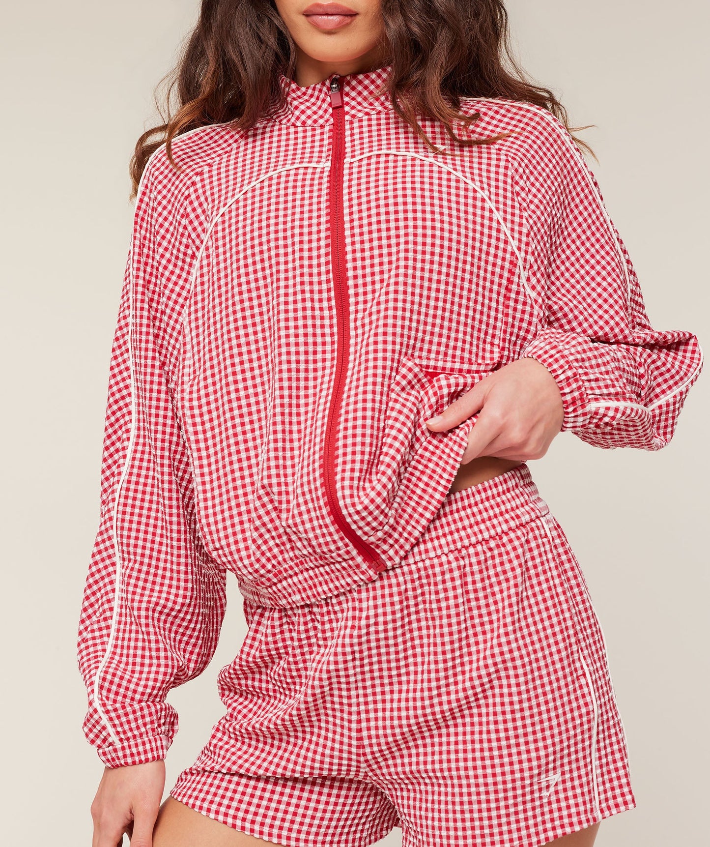 Gingham Track Jacket - US 2756