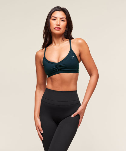 Ruched Strappy Sports Bra - US 6113